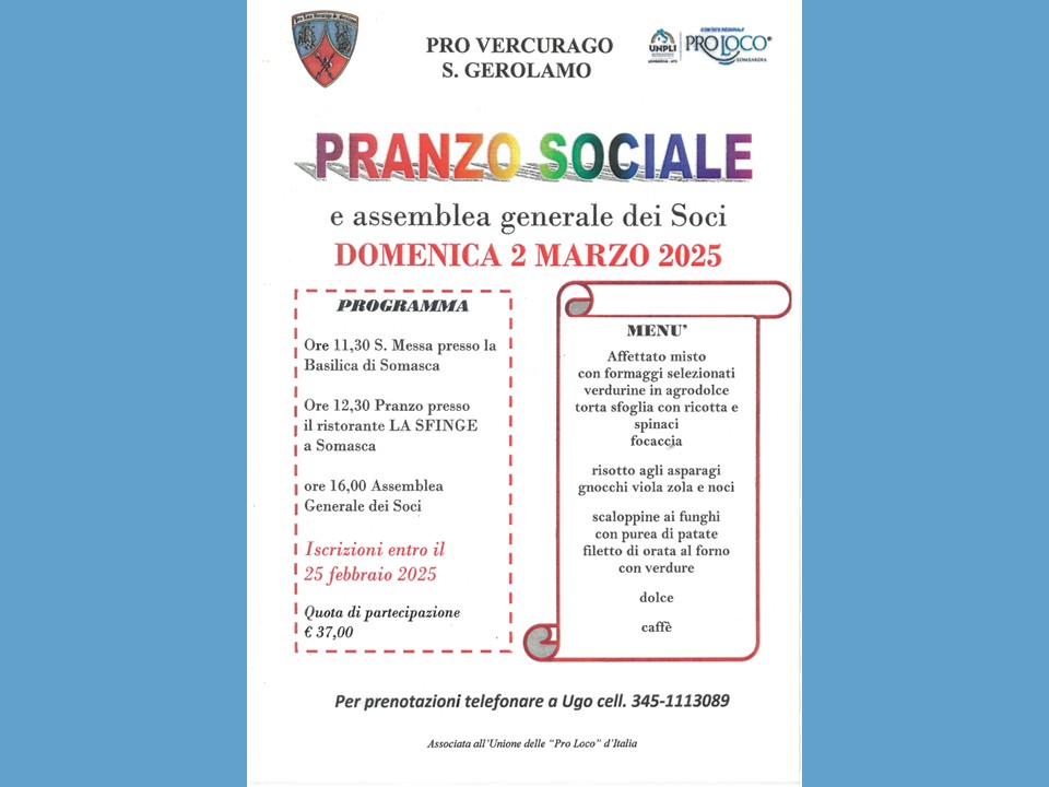 Pranzo sociale 2025