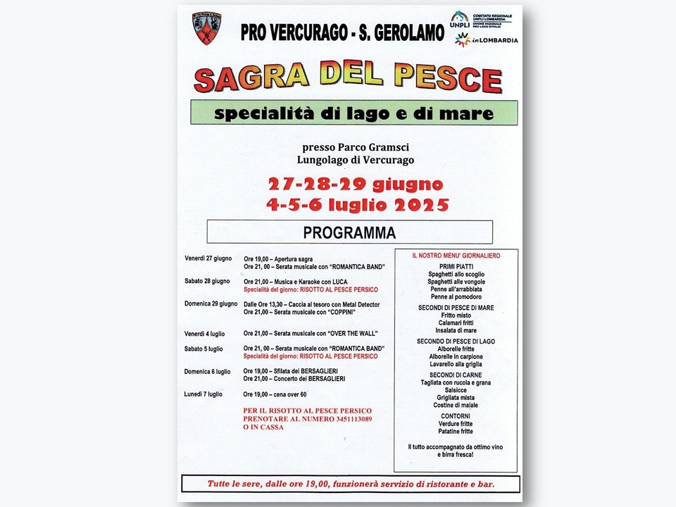 Sagra del pesce Vercurago