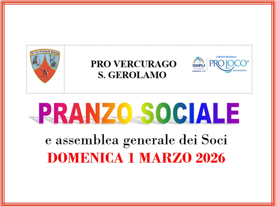 Pranzo sociale 2026